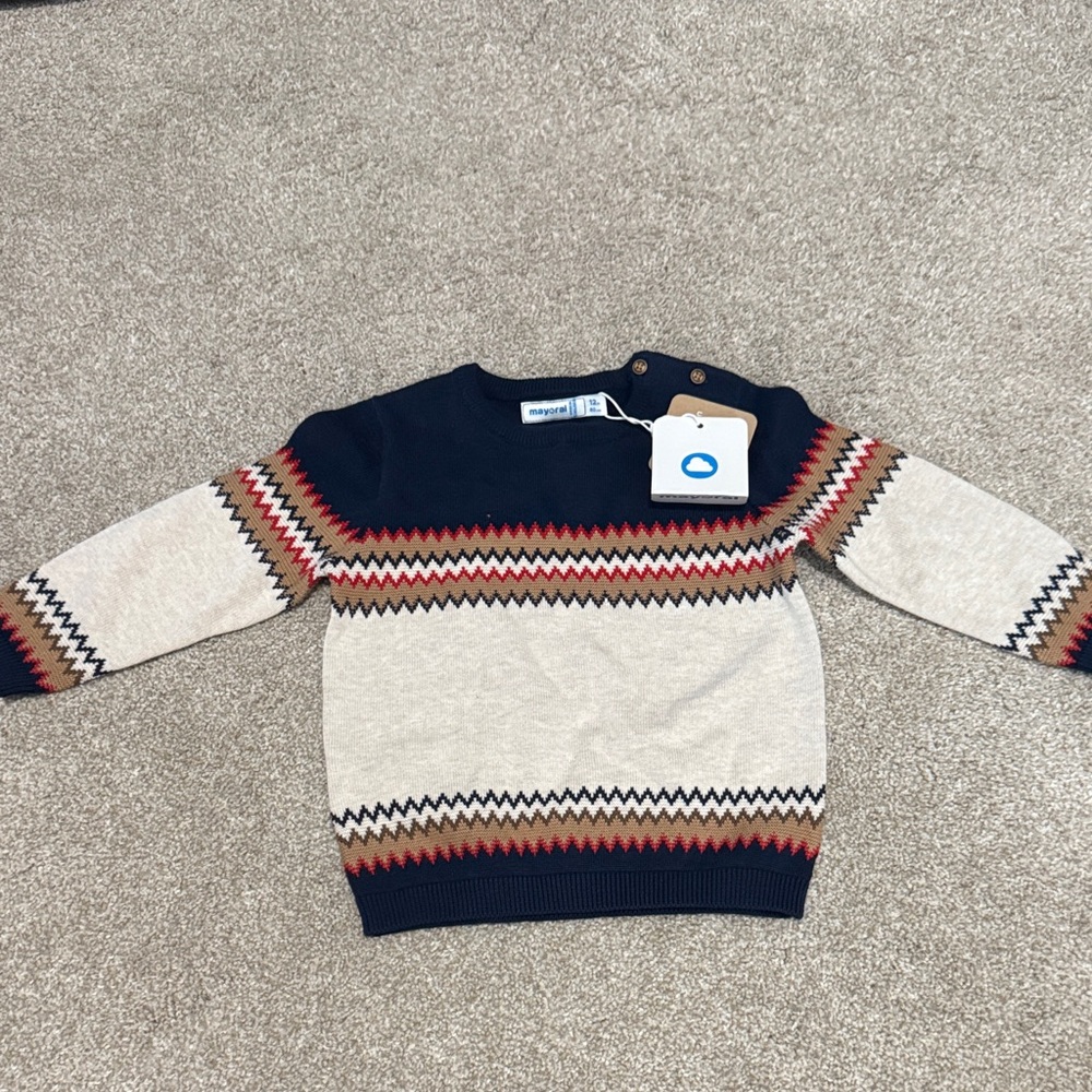 Mayoral Multicolor Zigzag Sweater